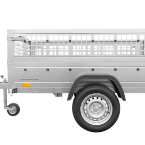 REMORQUE BASCULANTE 200X125 AVEC RIDELLES GRILLAGÉES ET ROUE JOCKEY - GARDEN TRAILER 201 KIPP