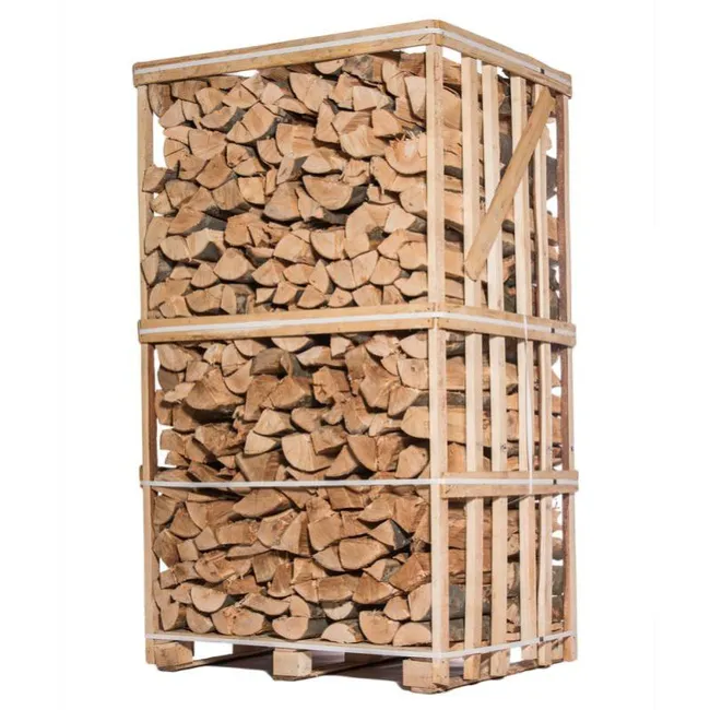 Box 2,5 stères 50cm bois de chauffage sec - palette de bois coupé fendu de 2,1m3